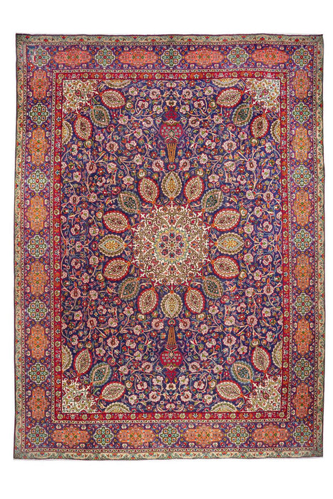 Traditional Vintage Handmade Rug 398X292 CM The Rugs Outlet 