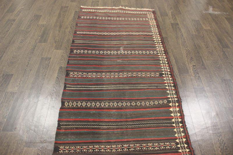 Traditional Vintage Handmade Rug 316X97cm The Rugs Outlet 