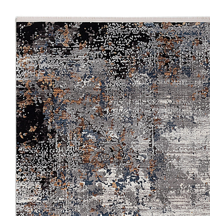 Kalipso Abstract Design Rug (V5) - Grey