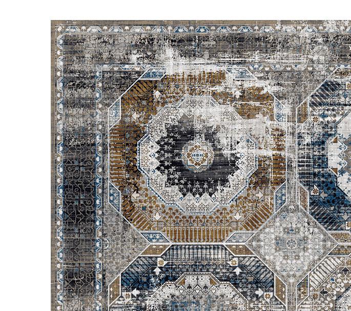 Kalipso Traditional Design Rug (V3) - Grey