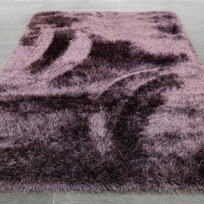 Lily Shimmer Purple Shaggy Rug