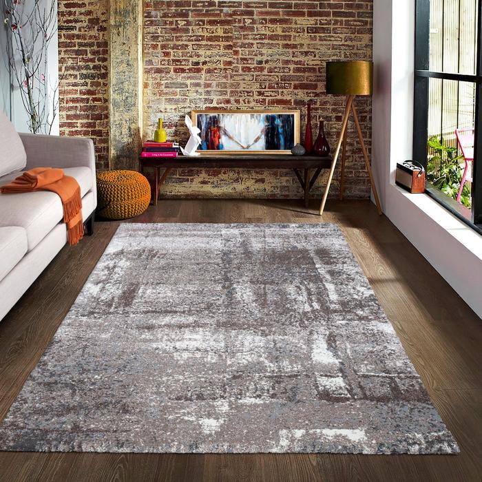 Mayfair Abstract Design Rug (V4) - Brown