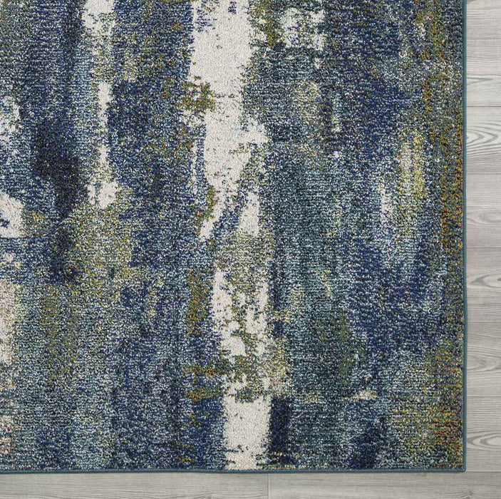 Miami Abstract Design Rug (V6) - Blue