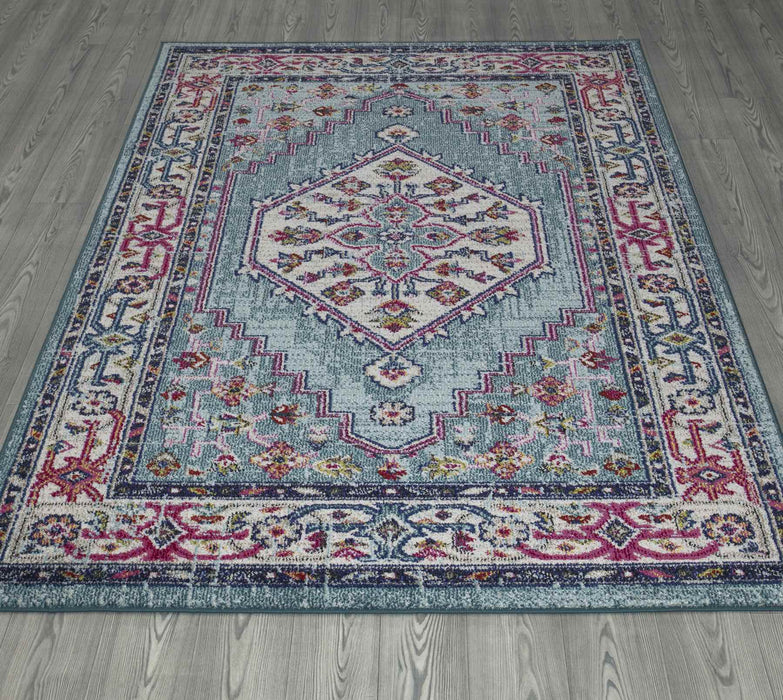 Miami Traditional Design Rug - Blue