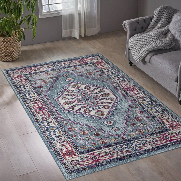 Miami Traditional Design Rug - Blue