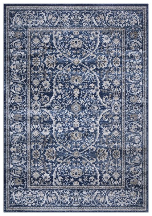 Monaco Floral Rug - Navy