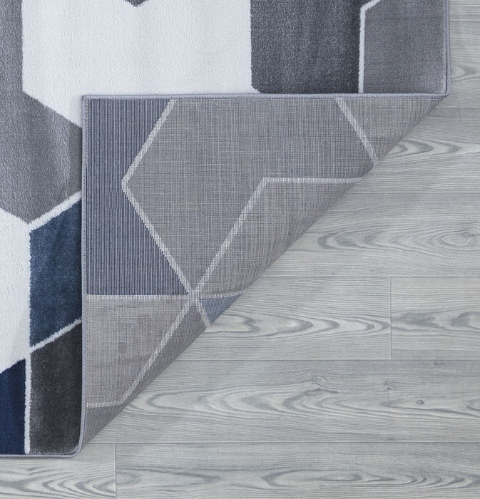 Monaco Geometric Rug - Navy