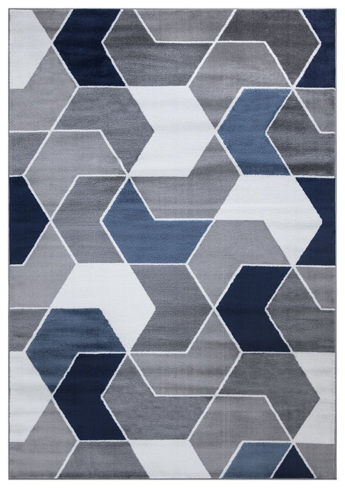 Monaco Geometric Rug - Navy