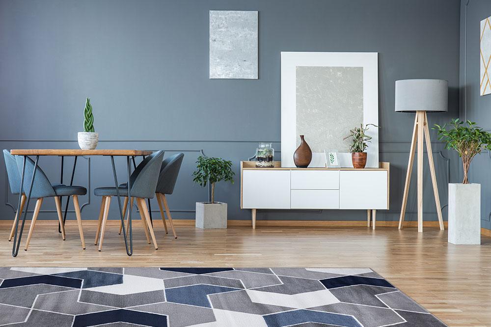 Monaco Geometric Rug - Navy