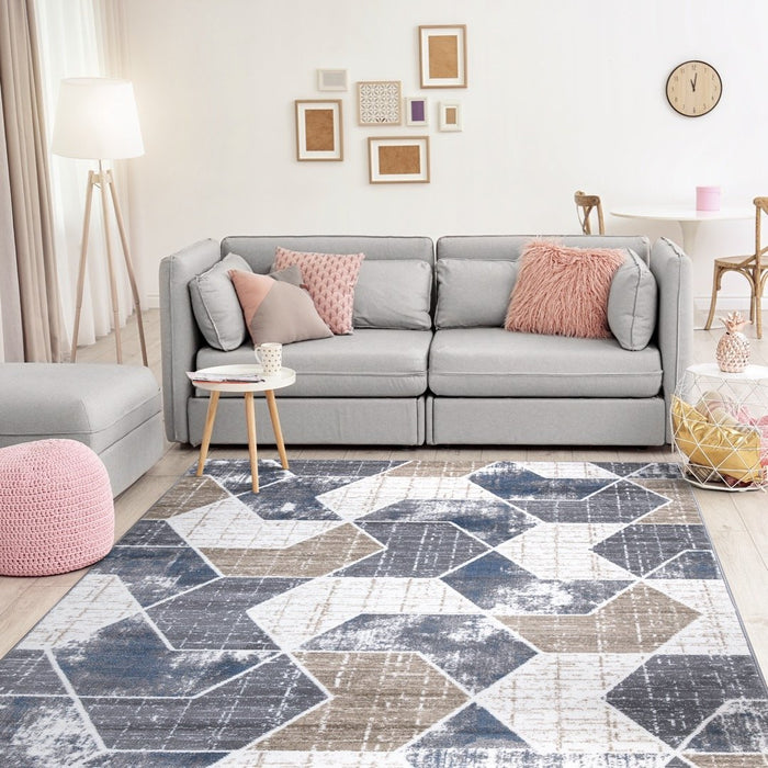 Monaco Geometric Rug V1 - Beige