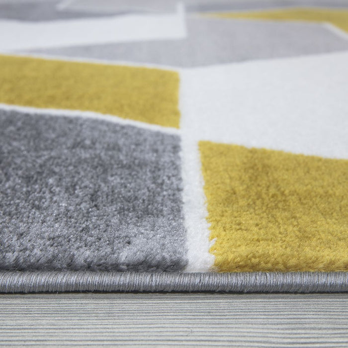 Monaco Geometric Rug V2 - Mustard