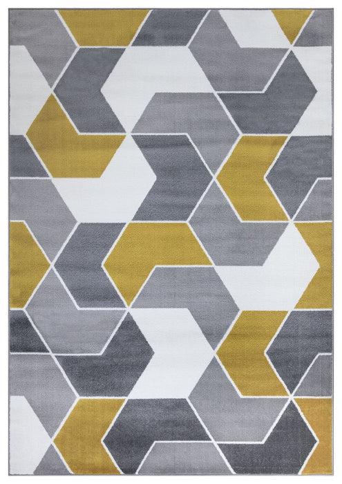 Monaco Geometric Rug V2 - Mustard