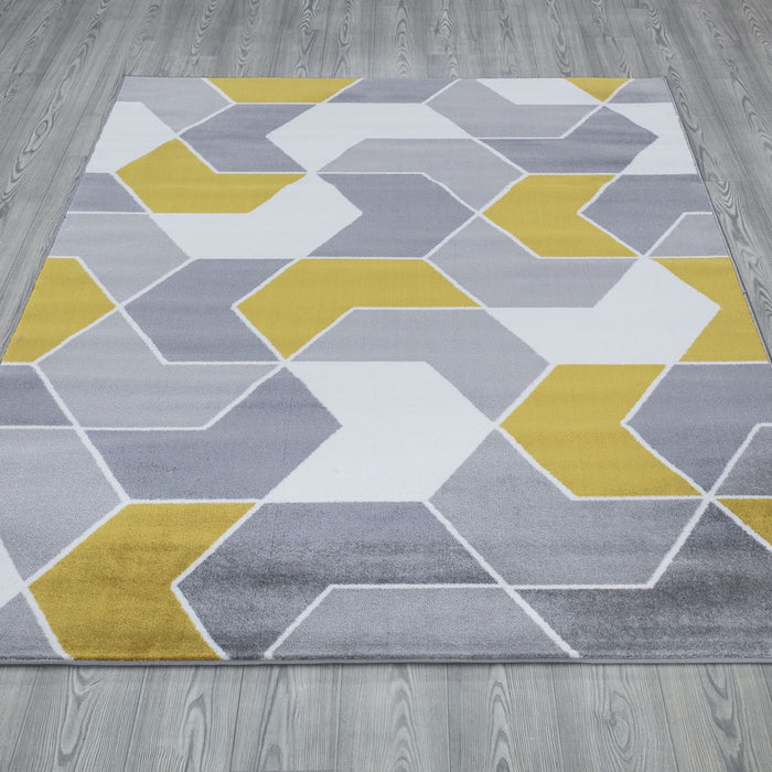 Monaco Geometric Rug V2 - Mustard