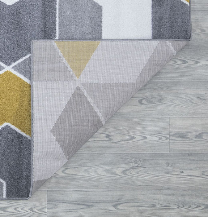 Monaco Geometric Rug V2 - Mustard