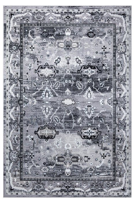 New York Grey Floral Rug