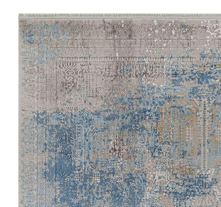 Olimpos Abstract Design Rug (V2) - Blue