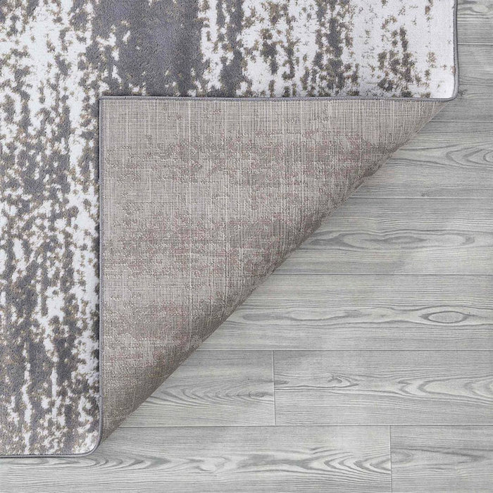 Palma Abstract Modern Rug - White