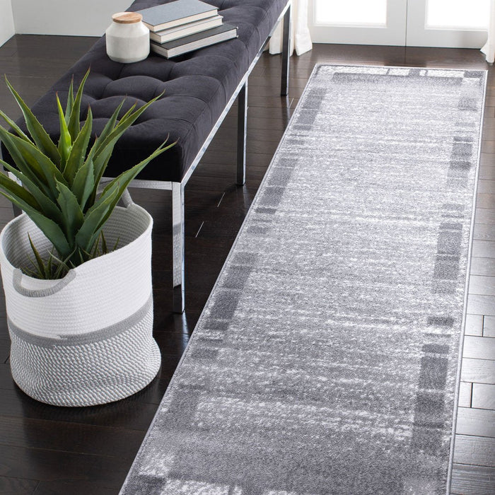 Palma Border Modern Rug - Grey