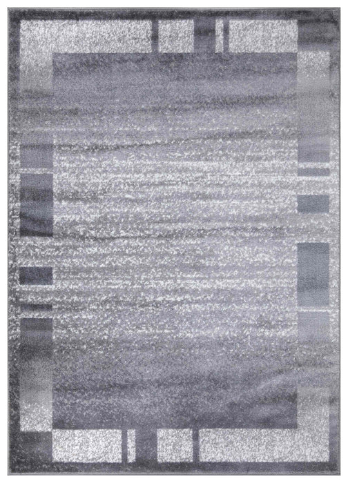 Palma Border Modern Rug - Grey