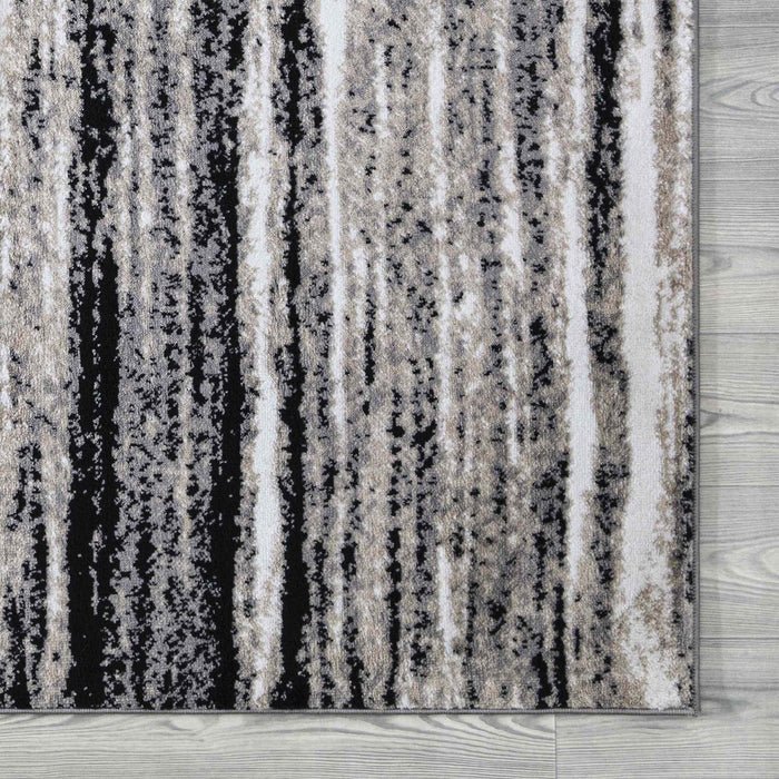 Palma Striped Modern Rug V2 - Grey