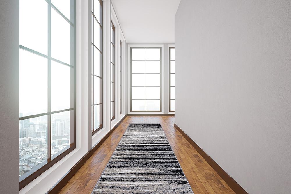 Palma Striped Modern Rug V2 - Grey