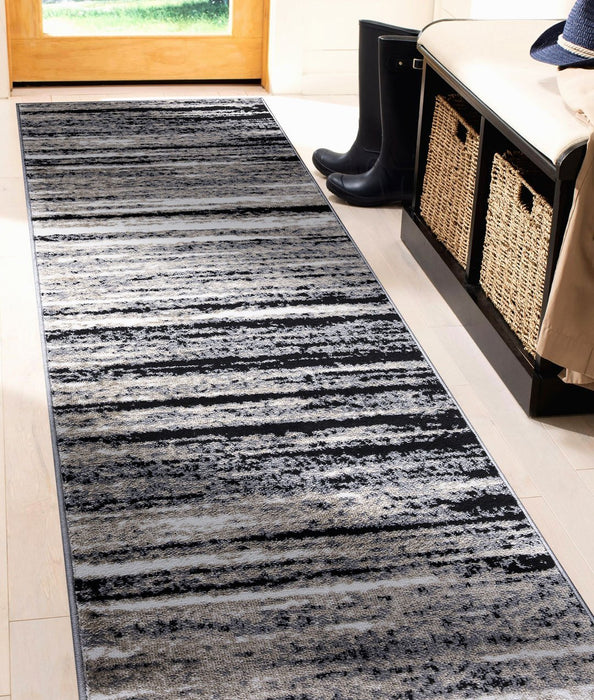 Palma Striped Modern Rug V2 - Grey