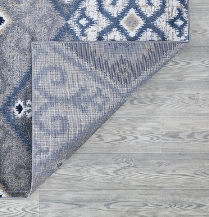 Paris Kilim Design Rug - Navy