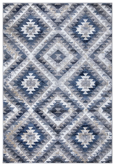 Paris Kilim Design Rug V2 - Blue