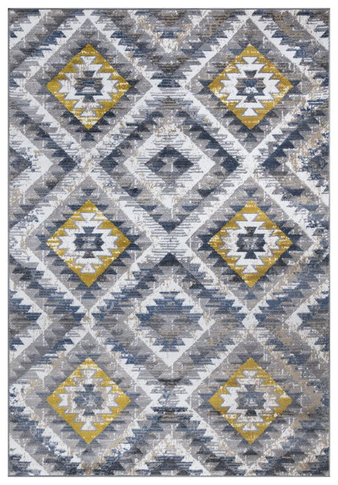 Paris Kilim Design Rug V3 - Mustard