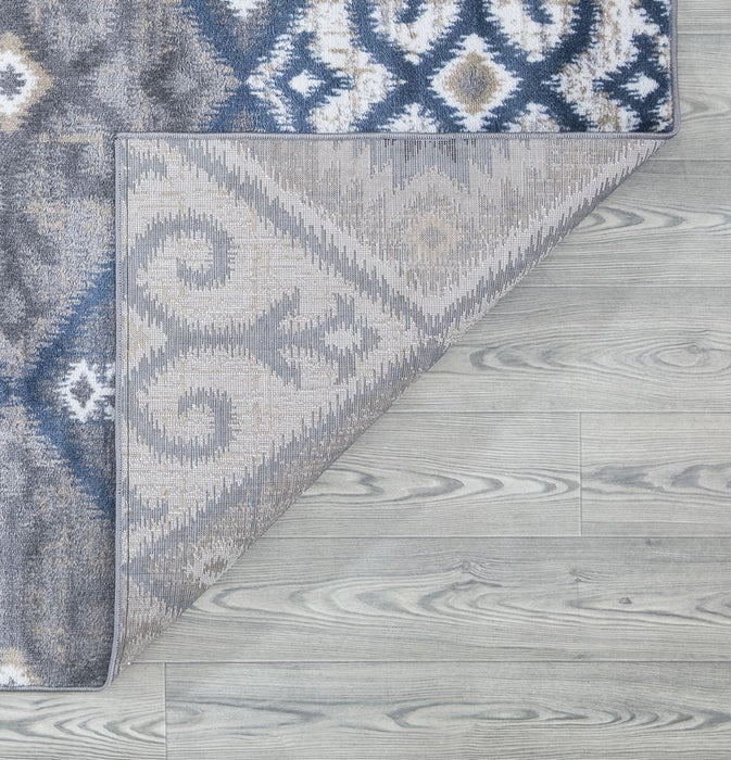 Paris Kilim Design Rug V4 - Blue