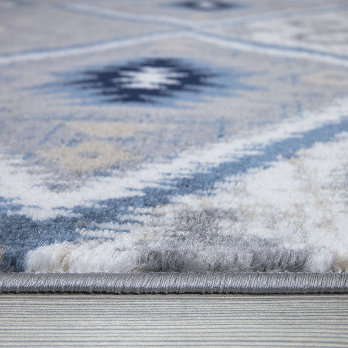 Paris Kilim Design Rug V4 - Blue