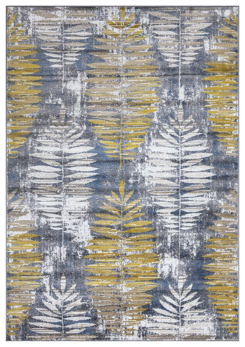 Paris Leaf Rug - Mustard