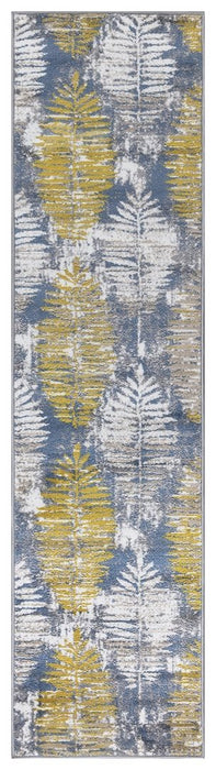 Paris Leaf Rug - Mustard