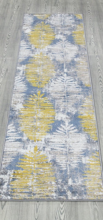 Paris Leaf Rug - Mustard