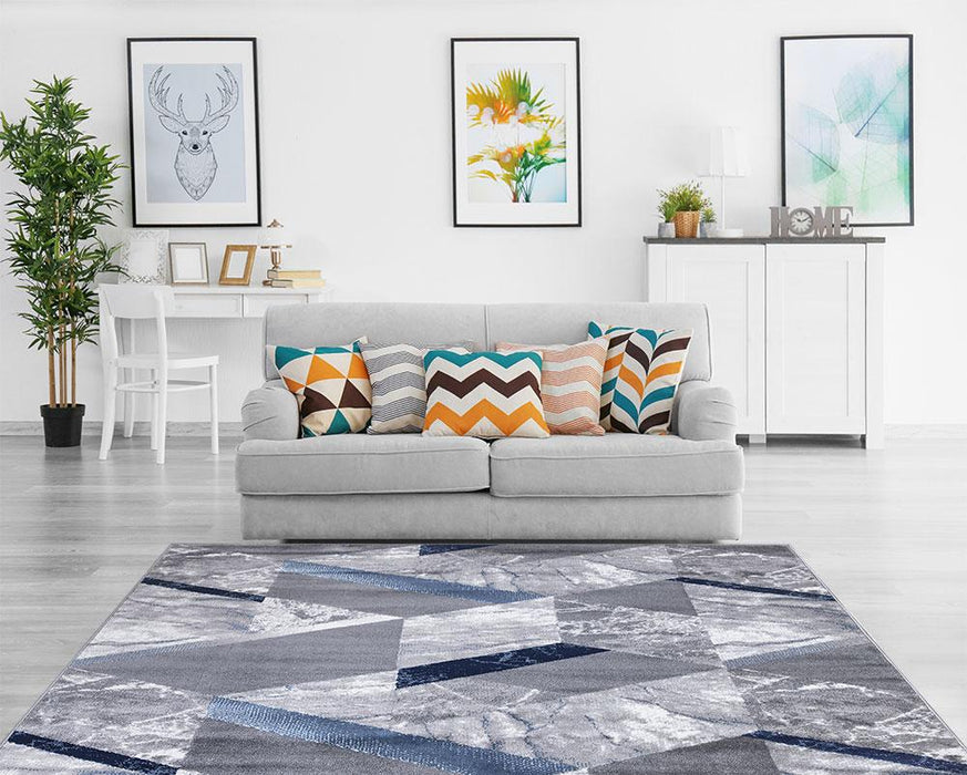 Paris Marble Design Rug - Grey