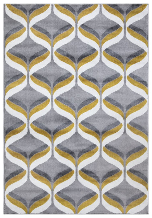 Paris Trellis Design Rug - Mustard