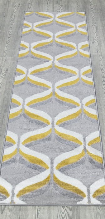 Paris Trellis Design Rug - Mustard