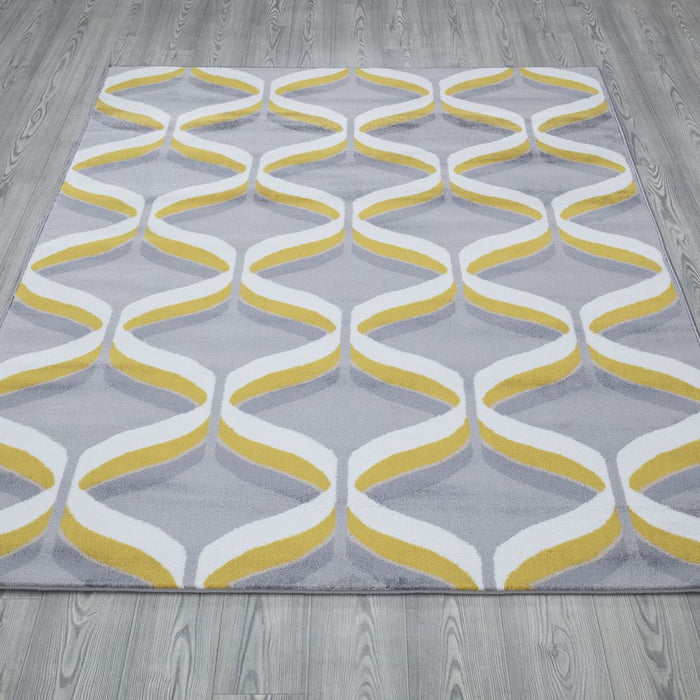 Paris Trellis Design Rug - Mustard