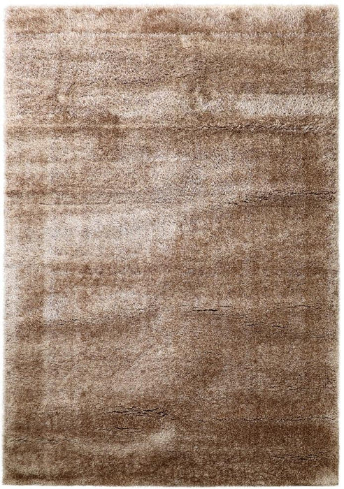 Puffy Shimmer Beige Shaggy Rug