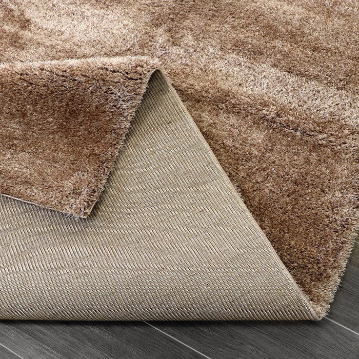 Puffy Shimmer Beige Shaggy Rug