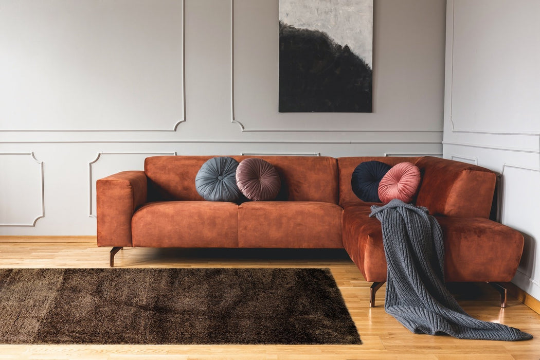 Puffy Shimmer Brown Shaggy Rug