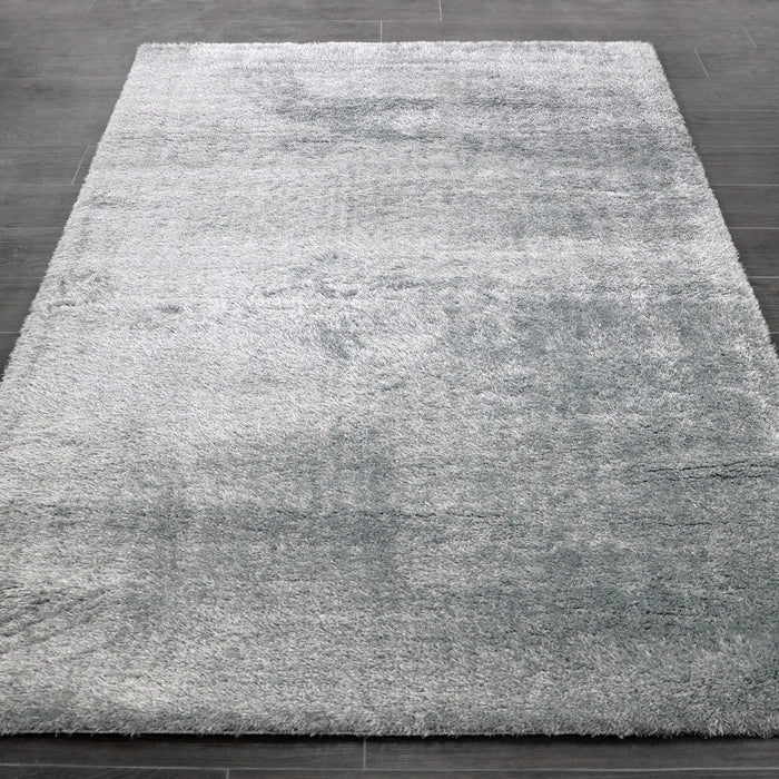 Puffy Shimmer Grey Shaggy Rug