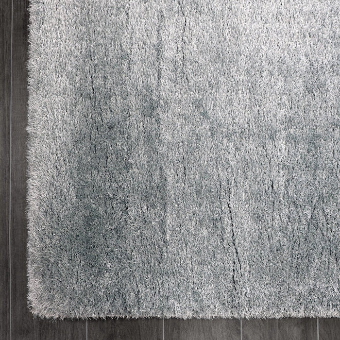 Puffy Shimmer Grey Shaggy Rug