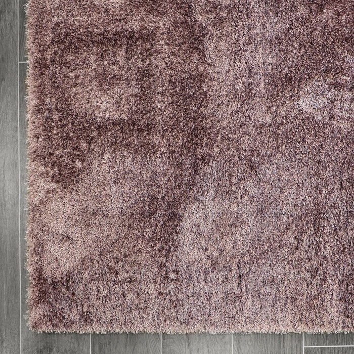 Puffy Shimmer Lilac Shaggy Rug