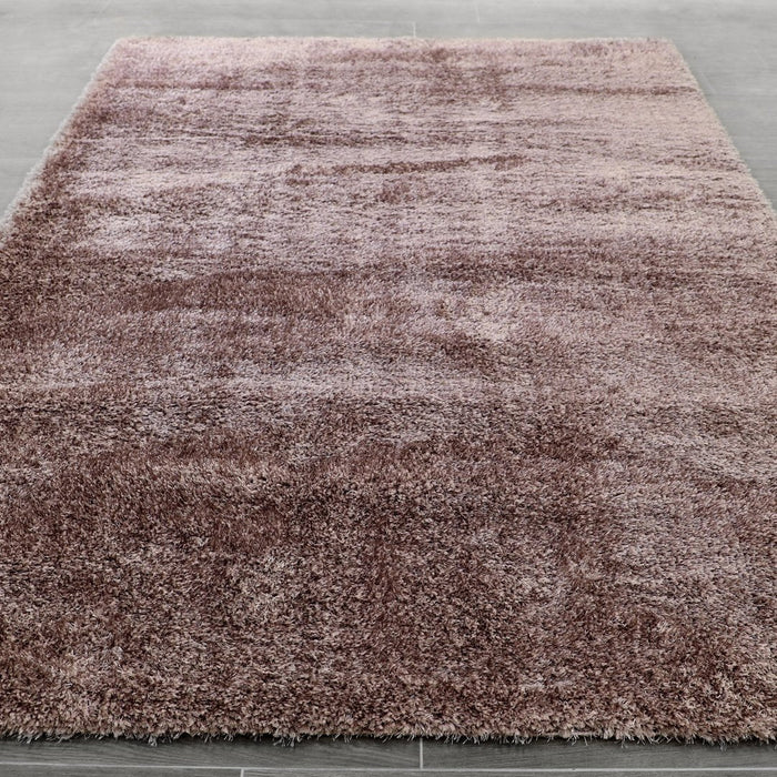 Puffy Shimmer Lilac Shaggy Rug