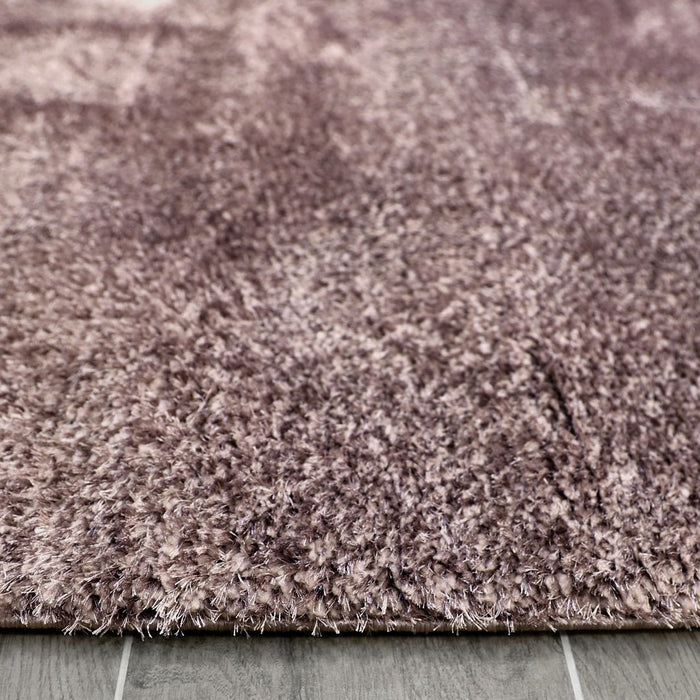 Puffy Shimmer Lilac Shaggy Rug