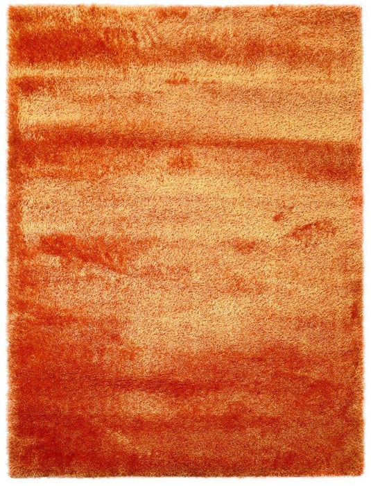 Puffy Shimmer Orange Shaggy Rug