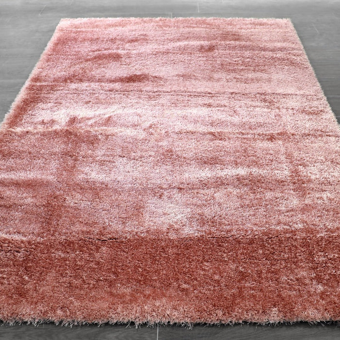 Puffy Shimmer Pink Shaggy Rug