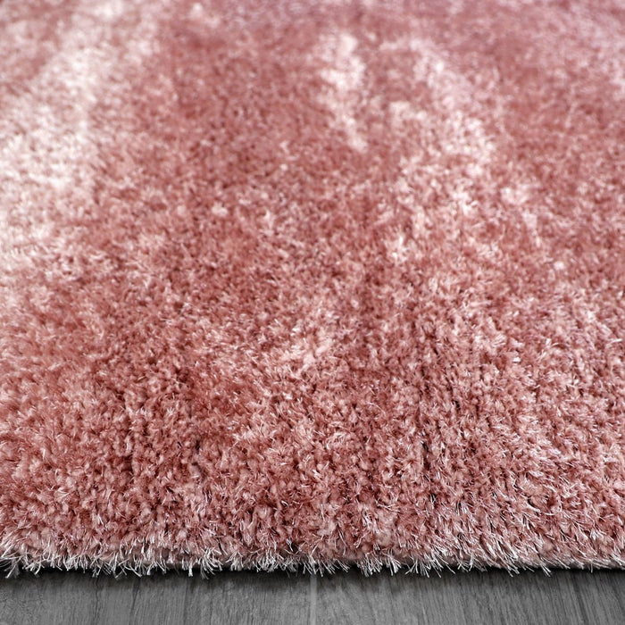 Puffy Shimmer Pink Shaggy Rug