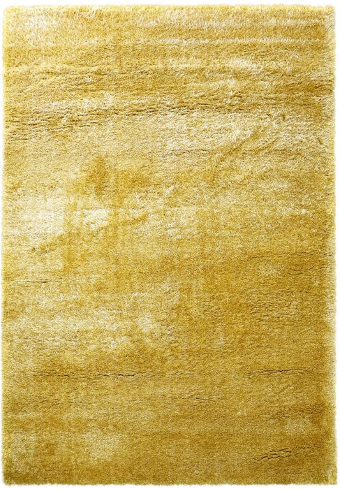 Puffy Shimmer Yellow Shaggy Rug